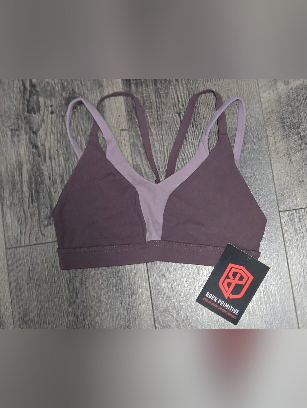Born Primitive Mauve/dark Purple V-Neck Sports Bralette